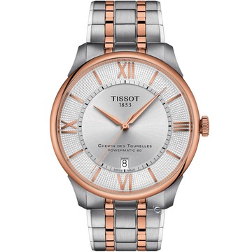 Tissot 天梭錶 杜魯爾 Powermatic 80 機械腕錶 男錶 手錶-T1394072203800/雙色 42 mm