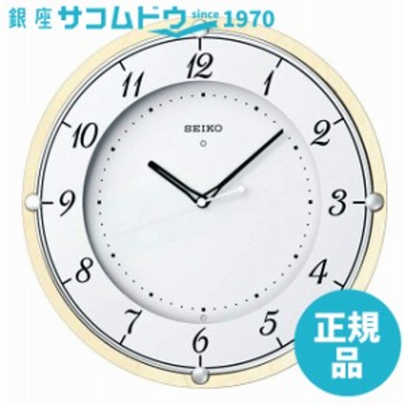 SEIKO CLOCK セイコー クロック 時計 電波掛時計 木枠(MDFメープルつき