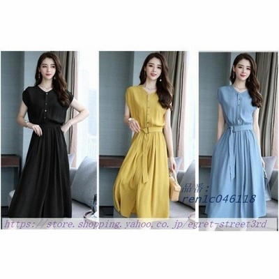 ワンピース 膝丈 シフォンワンピース 30代40代50代 シャツワンピース Aライン フォーマルワンピース ベルト付き 夏ワンピース 着痩せ ウ 通販 Lineポイント最大get Lineショッピング
