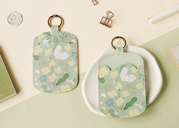 【抹茶冬之嵐-花漾卡套 】 證件套 / 雙面感應 / 無掛繩