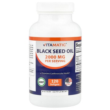 Vitamatic, 黑籽油，2000 毫克，120 粒軟膠囊（每粒軟膠囊 1000 毫克）