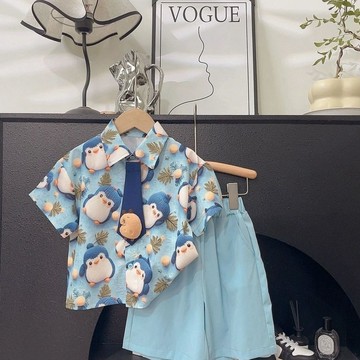 【台灣出貨】夏季男童夏裝洋氣時尚套裝2026新款寶寶海邊度假衣服兒童沙灘服兩件套