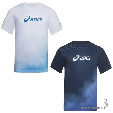 Asics 亞瑟士 短袖上衣 男裝 排汗 白/藍【運動世界】2031F577-100/2031F577-400