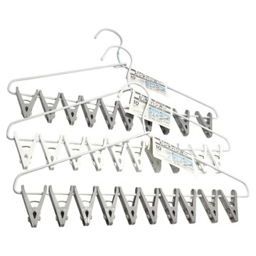 KOKUBO 小久保 衣架 + 10P夾 3854  3組