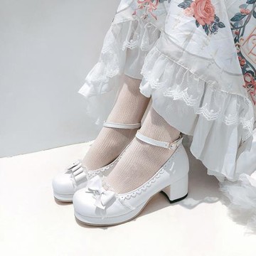 呆萌妞原創lolita鞋大碼洛麗塔鞋子女童小高跟鞋女軟妹lo鞋漢服鞋