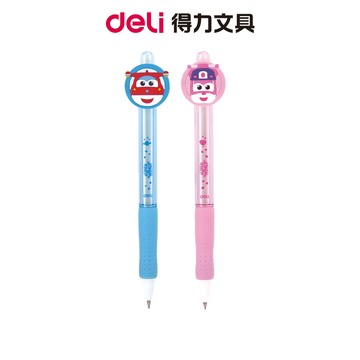 【Deli得力】Super Wings自動鉛筆0.5mm/混色出貨/U61700｜自動鉛筆 自動筆 0.5mm 書寫筆