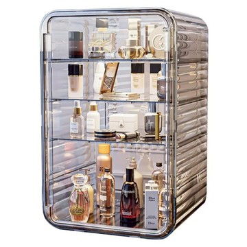 防塵多功能精美收納櫃 A0186-3 特大號 3層  黑茶棕  1個