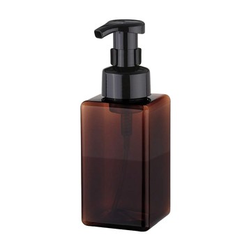 AHOYE 幕斯瓶 450ml 按壓式分裝瓶 大容量清潔液體分裝器 浴室廚房適用  1個  棕色