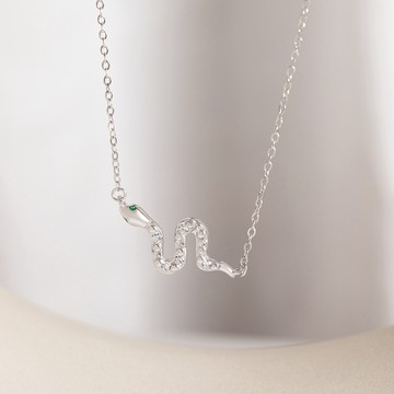 [925純銀]如意靈蛇蛇年開運項鍊【SL961】-銀