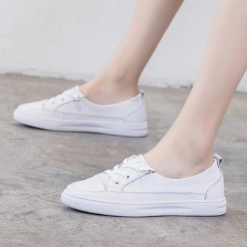 2024春季新款簡約小白鞋真皮百搭運動休閑板鞋球鞋淺口單鞋潮春鞋