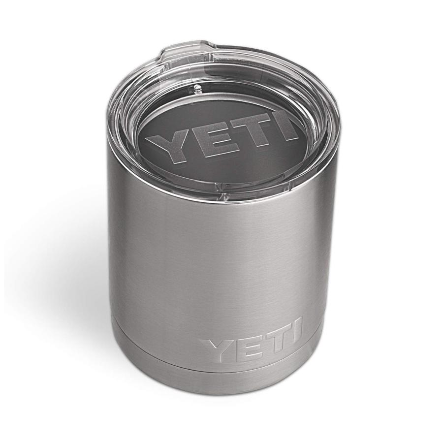 YETI Rambler 10オンス ローボール 蓋付き 真空断熱 ステンレス製、ステンレス