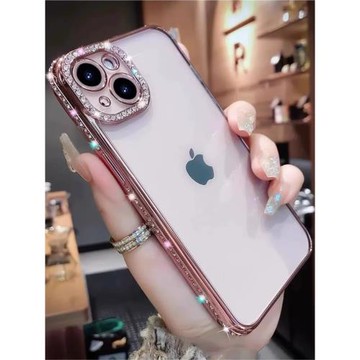 酷圖適用蘋果16手機殼新款奢華水鉆15promax保護套女時尚iphone14全包硅膠防摔plus高級感11網紅13透明閃粉12