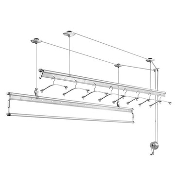 曬衣架 晾品手搖升降晾衣架雙桿式厚陽台家用室內外曬衣架曬被晾衣桿