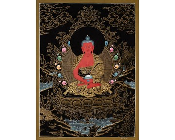 天上阿彌陀佛辛格唐卡一瞥入淨土