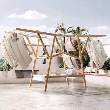 免運 可開票 落地晾衣架家用可折疊收納架室內陽臺可移動加高晾曬架子