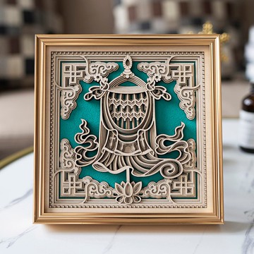 梯木疊雕-勝利幢|新中式擺件玄關酒櫃創意客廳家居裝飾品喬遷禮物