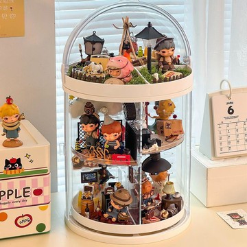 展示盒 小野展示盒升級翻蓋盲盒場景屋造景一整套盲盒收納盒花園別墅 公仔展示盒 壓克力展示盒 公仔收納盒 透明展示盒