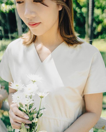 Adora 親親小個子長裙 淺米色 | 前後兩穿 層次混搭必備單品