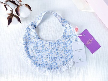 英國LIBERTY FABRICS法式有機棉寶寶圍兜(Mitsi Valeria浪漫蜜希)