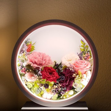 Oborozuki永生花月圓花燈 - 臙脂今樣