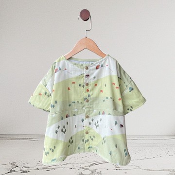 在草地上散步的日子 - 日系口袋上衣