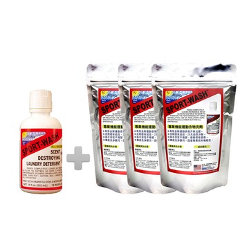 Sport Wash 專業機能運動衣物洗劑 532mlx1 +補充包700mlx3