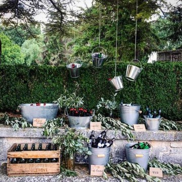 復古做舊鐵皮桶家用香檳桶紅酒啤酒桶冰塊桶小號花盆鐵皮桶多肉盆