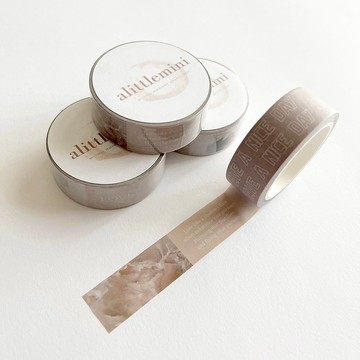 15mm 和紙膠帶【 design - 灰粉色 】