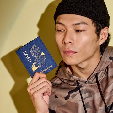 【OUTDOOR】DRAGON BALL SUPER七龍珠超-達爾對折短夾-藍色