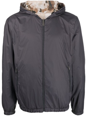 Peserico - zip-up hooded jacket - men - Polyamide - 50 - Grey