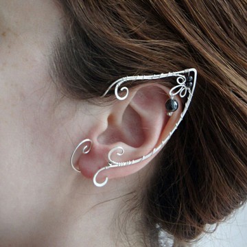 手工精靈耳飾創意耳夾無耳洞耳掛個性夸張耳環復古風古典飾品耳骨