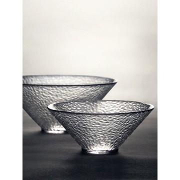 ins日式手工錘紋沙拉碗家用創意水果蔬菜碗大號透明玻璃碗甜品碗