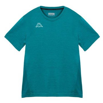 KAPPA義大利時尚吸濕排汗中性短袖圓領衫 義大利綠 381Y6YWE15