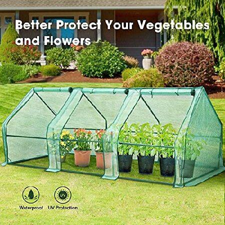 VIVOSUN Portable Mini Green House 94.5x36x36-Inch Tunnels, PE Cover with Roll-up Zipper Door, for Indoor Outdoor or Garden Plant Growing