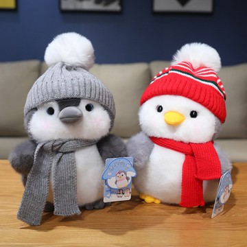 非常寶貝逃學企鵝毛絨玩具可愛冬裝企鵝公仔創意玩偶 玩具禮物