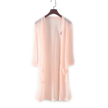 嬋品牌春夏裝專柜撤柜女裝蝦紅色甜美溫柔風薄款防曬外搭 76334