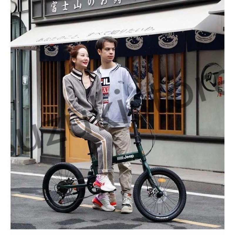 ジープ』2021 JE-206G 20インチ 折りたたみ自転車 ライト/カギ付】JEEP