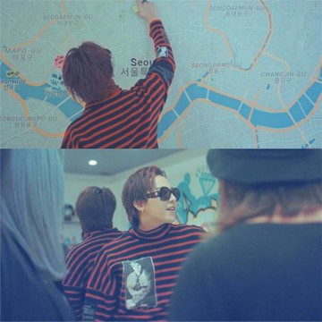 raf秋冬貼布高領打底衫simons權志龍同款寬松內搭條紋長袖T恤男