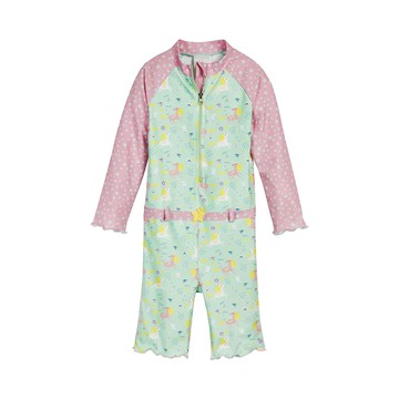 Playshoes 抗UV長袖防曬防寒兒童連身泳裝-獨角獸  86/92  薄荷綠  1件