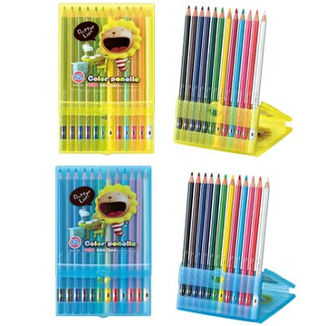 奶油獅 BLCP-12(A/B) 珠光塑盒色鉛筆12色