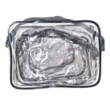 旅行外出用PVC防水環保化粧品小物收納袋 - 4件組  S + M + L + XL  透明色