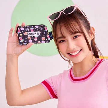 歡慶11.11🧨【OUTDOOR】Crayon Shinchan蠟筆小新鱷魚阿山票卡零錢包-黑色