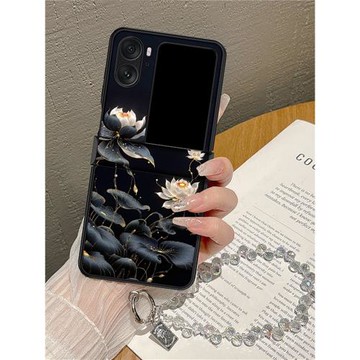 麥麥殼花朵OPPOfindn3flip手機殼新款折疊屏OPPOfindn2flip高級感女款findn3flip手提鏈條n2flip時尚輕奢保護