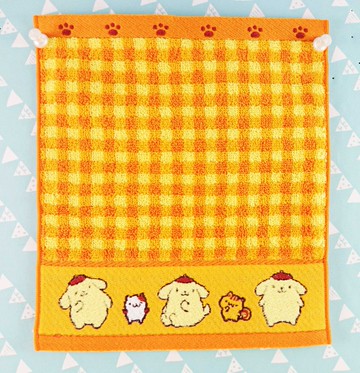 【震撼精品百貨】Pom Pom Purin 布丁狗 手帕 黃格 震撼日式精品百貨