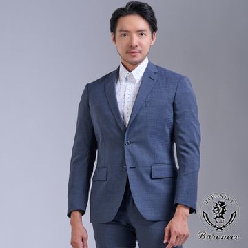 BARONECE 紳士輕量抗皺合身西裝_藍灰(525303-09)
