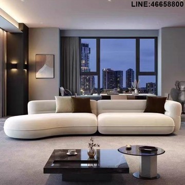 免運 開立發票 沙發 現代出租屋網紅簡約沙發高級意式辦公室輕奢高端直排極簡客廳沙發
