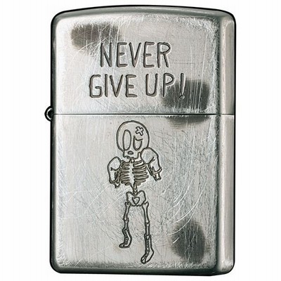 ZIPPO ライター　2UDS-GIVEUPシルバー ユーズド加工 ジッポ   ZIPPO