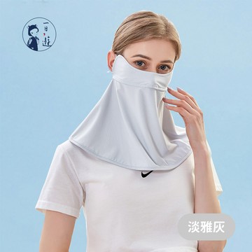 NicoFun 愛定做 單入組 涼感防曬面罩 口罩 冰絲 頸部 脖子 遮陽 高爾夫(涼感科技 抗紫外線 耳繩可調)