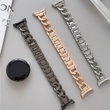 氣質牛仔鏈 金屬錶帶 適用於 谷歌 Google Pixel Watch 4 3 2 1系列 41mm 45mm 腕帶