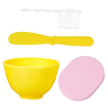 MEDI FLOWER 4件組 調和碗 1入+刮刀1入+海綿1入+量匙1入  混合顏色  1組